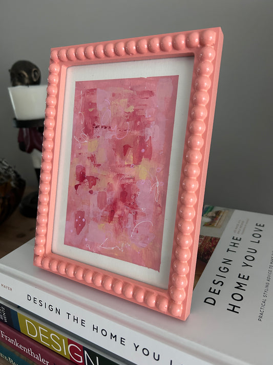 Framed 5x7” abstract acrylic on paper