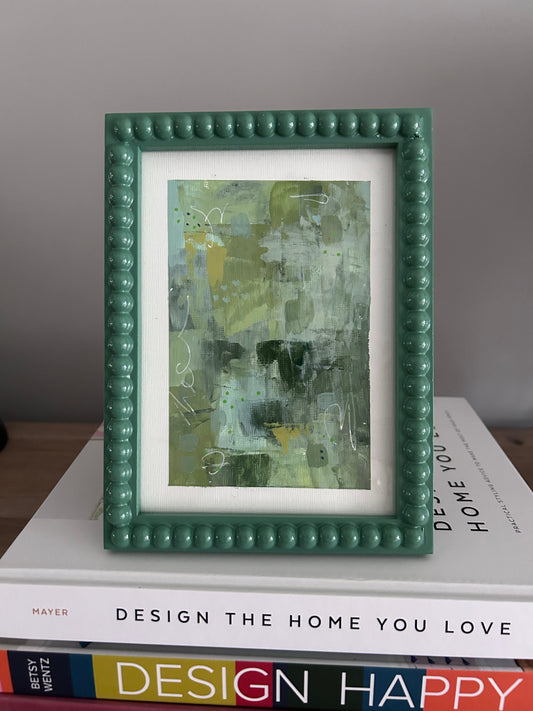 Framed 5x7” abstract acrylic on paper